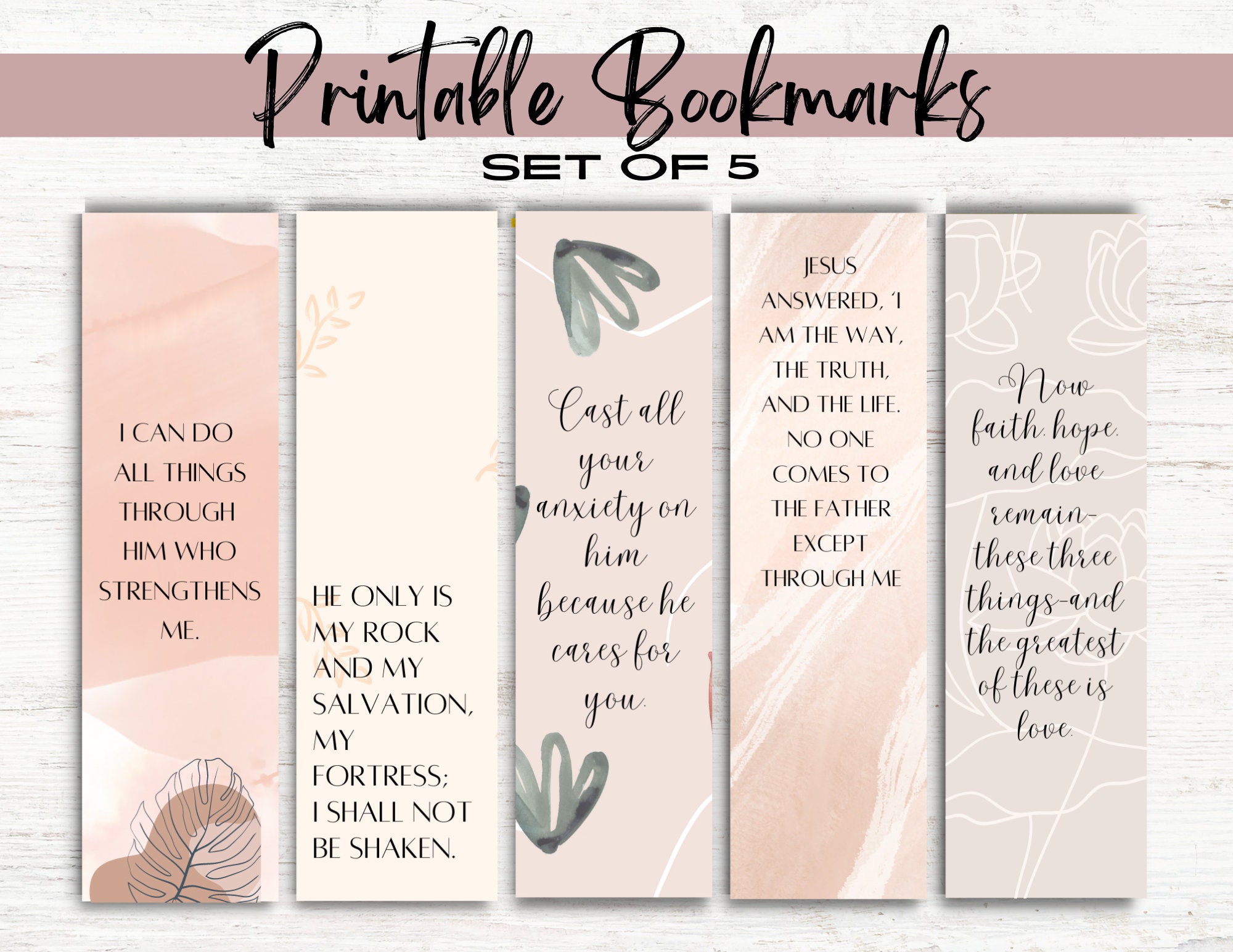 Printable Bible Verse Bookmarks | Scripture Bookmark Set | Book Lover Gift | Bookmarks for Women | Prayer Journal Bookmarks | Christian Gift - Etsy printable-bible-verse-bookmarks-scripture-bookmark-set-book-lover-gift-bookmarks-for-women-prayer-journal-bookmarks-christian-gift-etsy