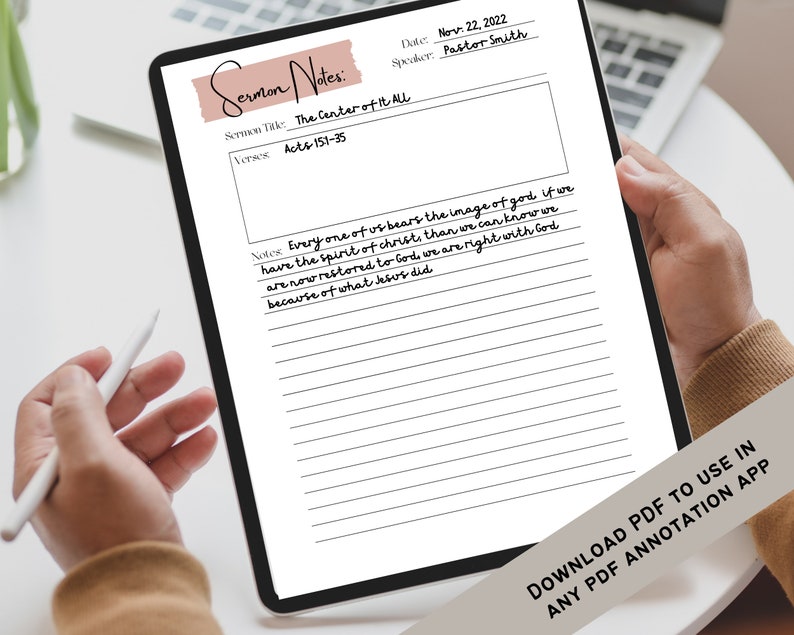 Sermon Church Notes Printable | Digital Download | Bible Study Notes ...