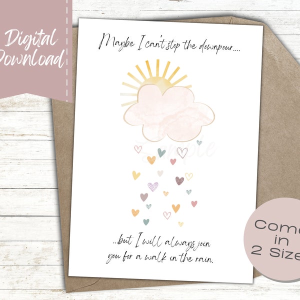 Printable Baby Loss Card | Miscarriage Card | Digital Stillbirth Card | Rainbow Baby Card | Digital Sympathy Card | Printable Grief Card