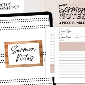 GoodNotes Sermon Church Notes | Digital Download | Bible Study Notes | Digital Church Notes | Christian Journal Template | GoodNotes PDF