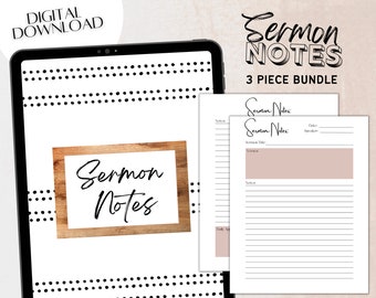 GoodNotes Sermon Church Notes | Digital Download | Bible Study Notes | Digital Church Notes | Christian Journal Template | GoodNotes PDF