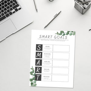 SMART Goal Planner, Printable Goal Template, S.M.A.R.T. Goal Sheet ...