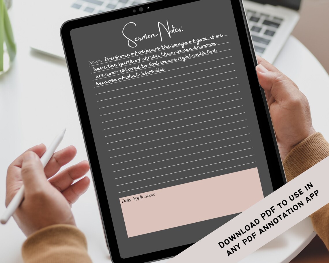 Goodnotes Sermon Church Notes | Digital Download | Bible Study Notes ...