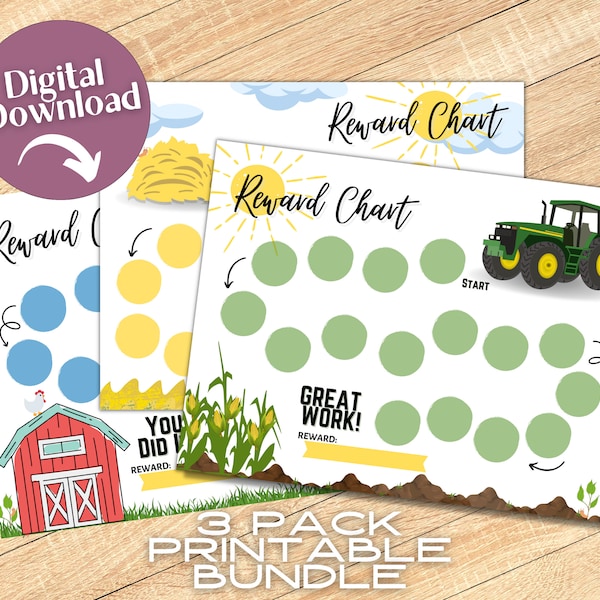 Tractor Reward Chart Etsy