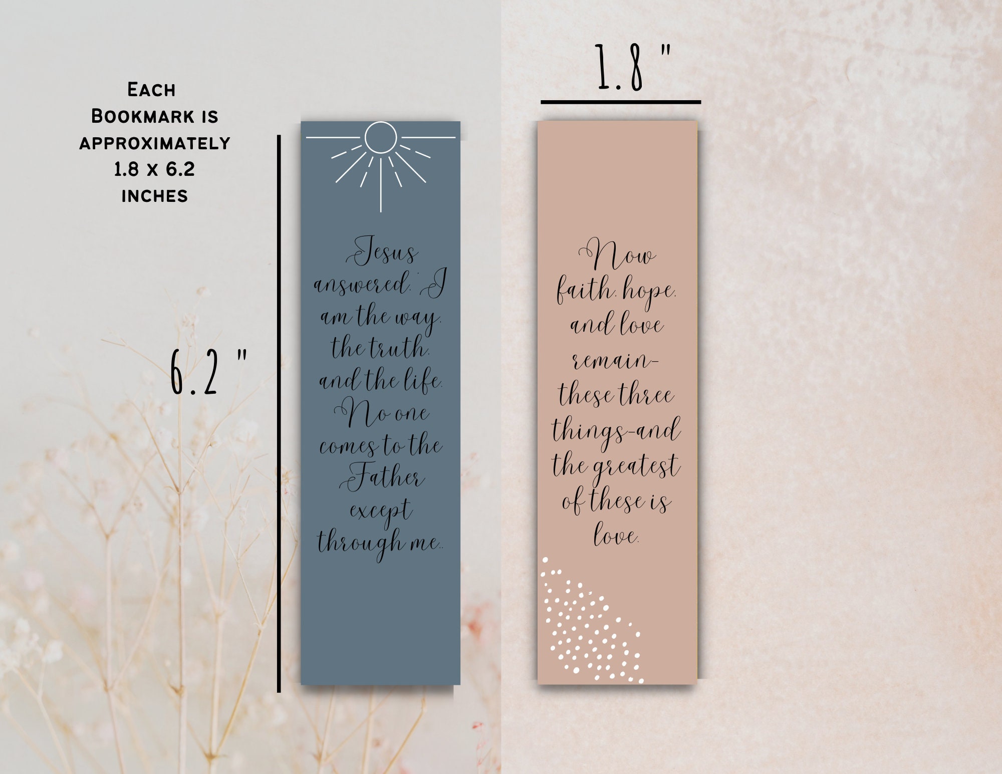 Printable Bible Verse Bookmarks | Scripture Bookmark Set | Book Lover ...