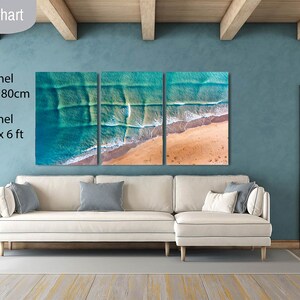 Australian Outback-Amazing Tropical Square Waves,SquareWaves,Cross Sea,AerialBeachPrint,TropicalOcean,Panorama,SurfArtPrint,Canvas Print image 7