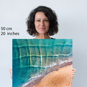 Australian Outback-Amazing Tropical Square Waves,SquareWaves,Cross Sea,AerialBeachPrint,TropicalOcean,Panorama,SurfArtPrint,Canvas Print image 2