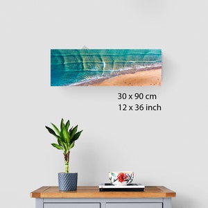 Australische Outback-verbazingwekkende tropische vierkante golven, vierkante golven, Cross Sea, luchtfoto strandprint, tropische oceaan, panorama, surfArtPrint, canvas print afbeelding 9