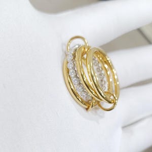 14 kgf gouden Eternity multi-link verbonden ring, ronde effen Eternity-ring
