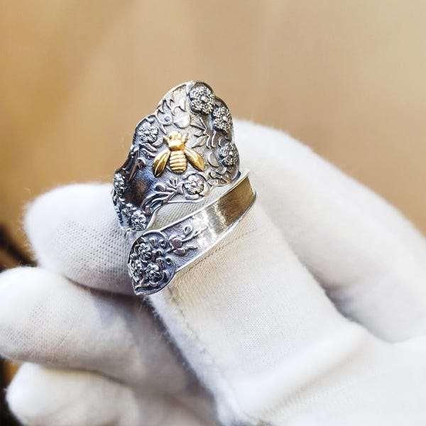 Bee Spoon Ring - Etsy