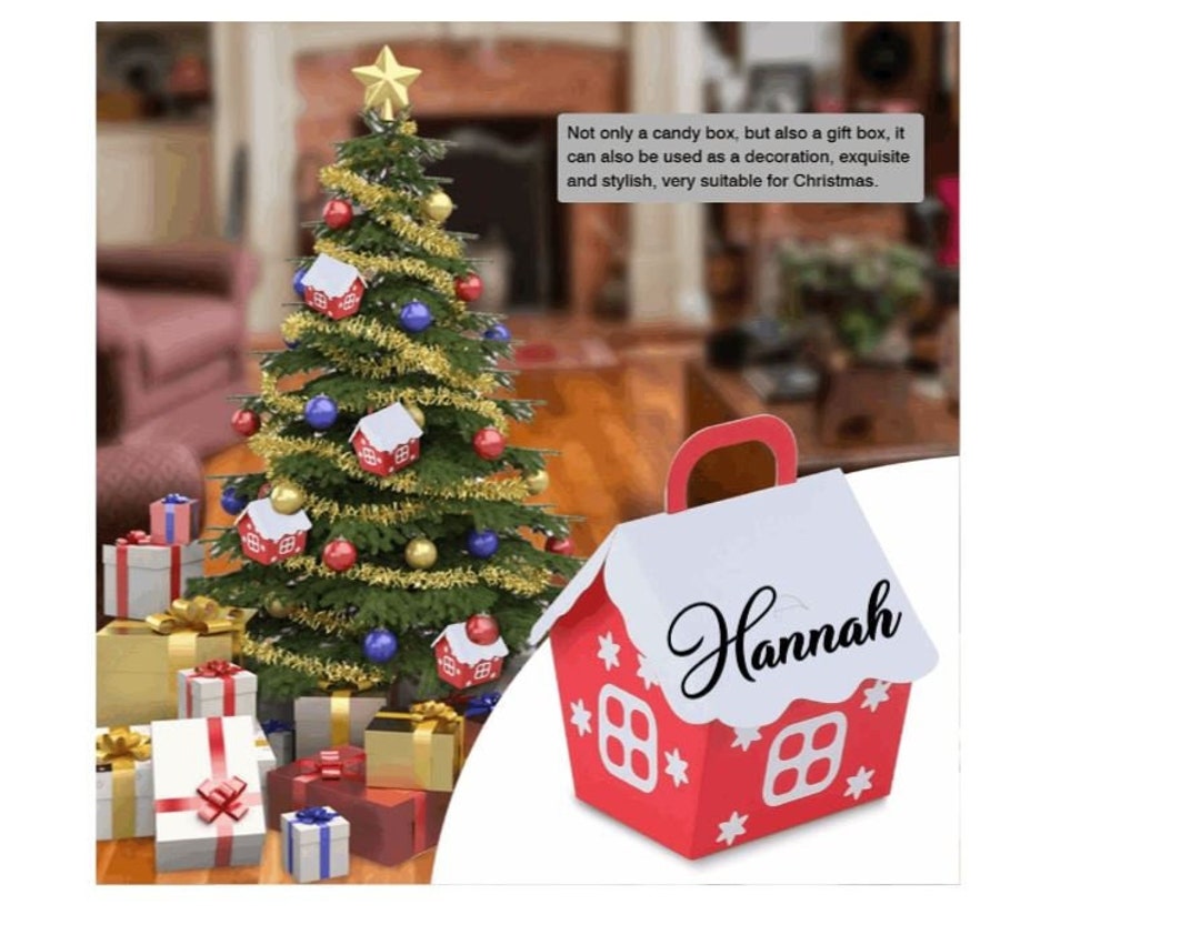 PERSONALISED Christmas Party Gift Boxes Christmas Paper Candy - Etsy UK