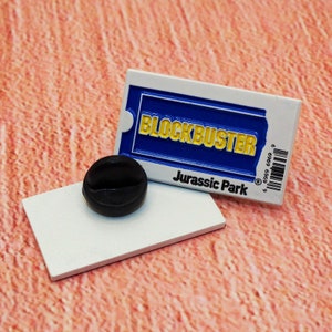 Jurassic Park Blockbuster Video Pin, Croc and Stickers!