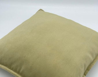 Velvet Decorative Throw Pillow Cover in Yellow for Living Room and Bedroom, Housewarming Gift