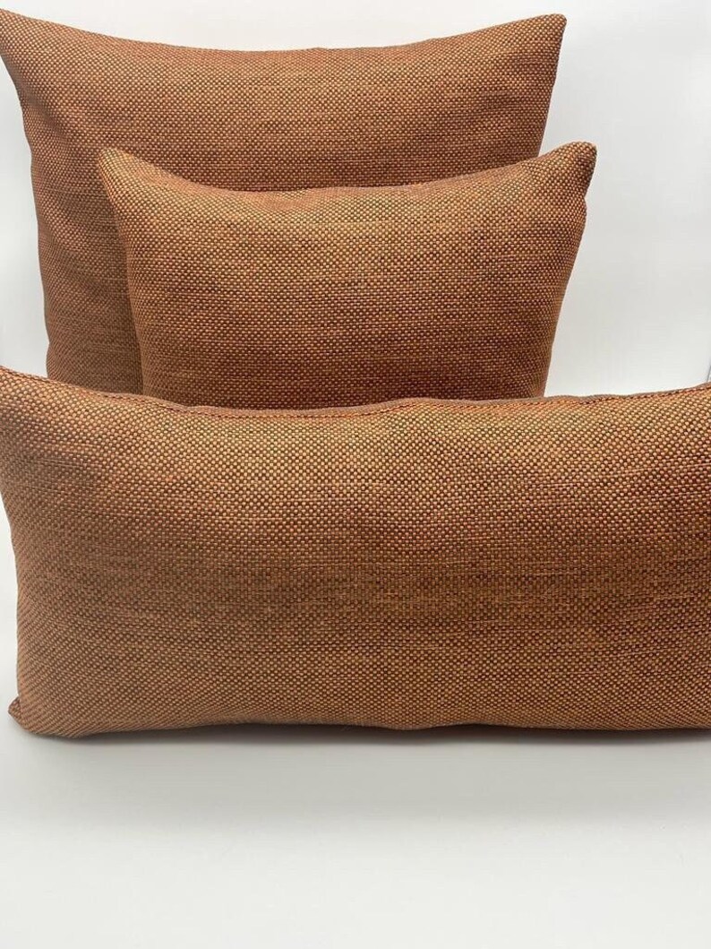 brick colored throw pillows