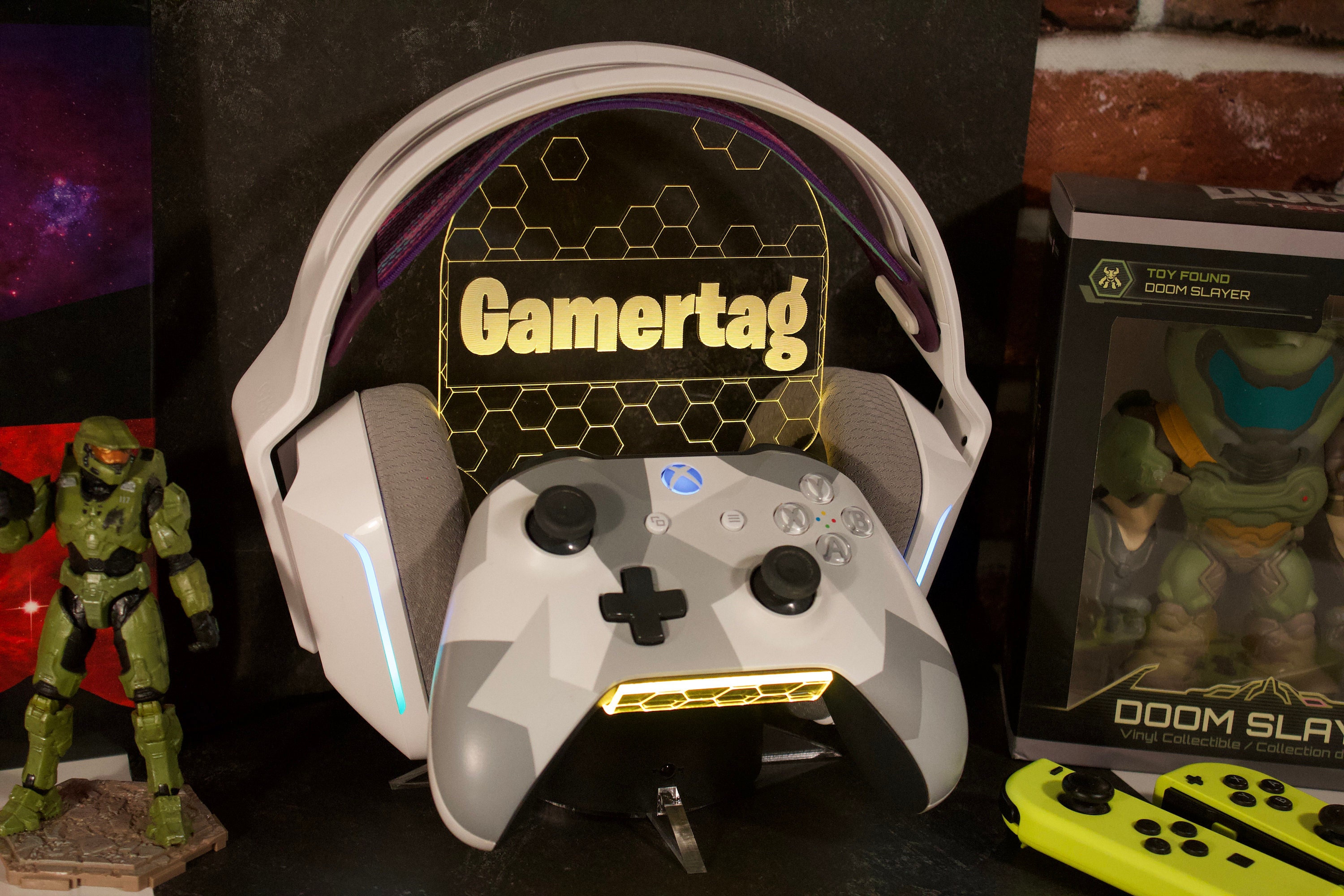 Personalized Controller Stand, Light Up, Xbox Series X/S PlayStation 4/