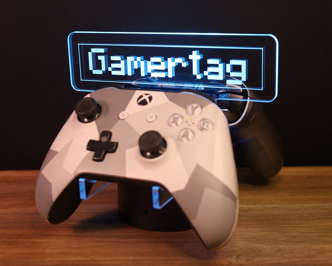 Personalized Gamertag 2 Controller Stand Light up Xbox Series X/S