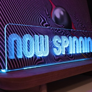 Now Playing | Now Spinning | Record Display Stand | RGB Color Changing Table Top Stand