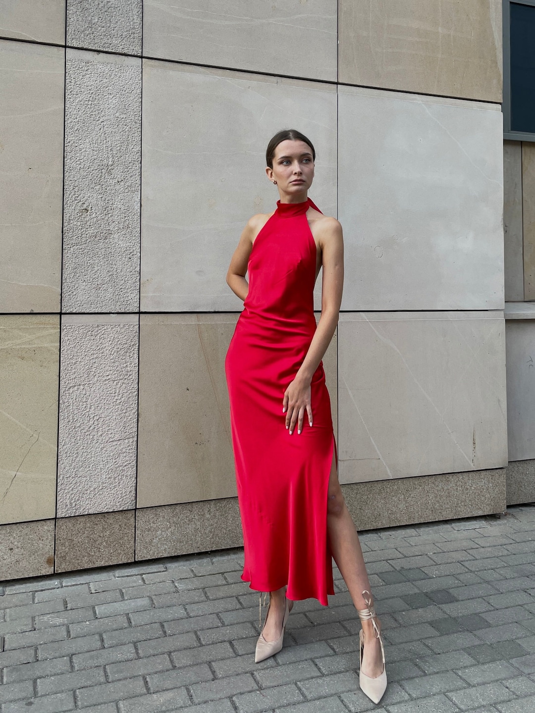 Abito da ballo con scollo all'americana Semplice abito da