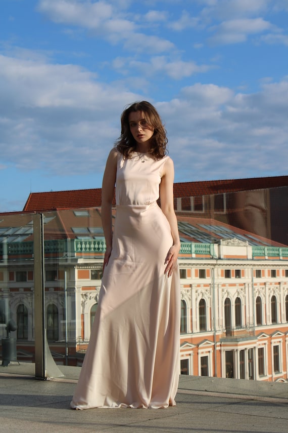 Simple Prom Dress Simple Wedding Dress Dress for Reception Bridal Shower Dress  Minimalist Maxi Wedding Dress Plus Size Wedding Dress - Etsy