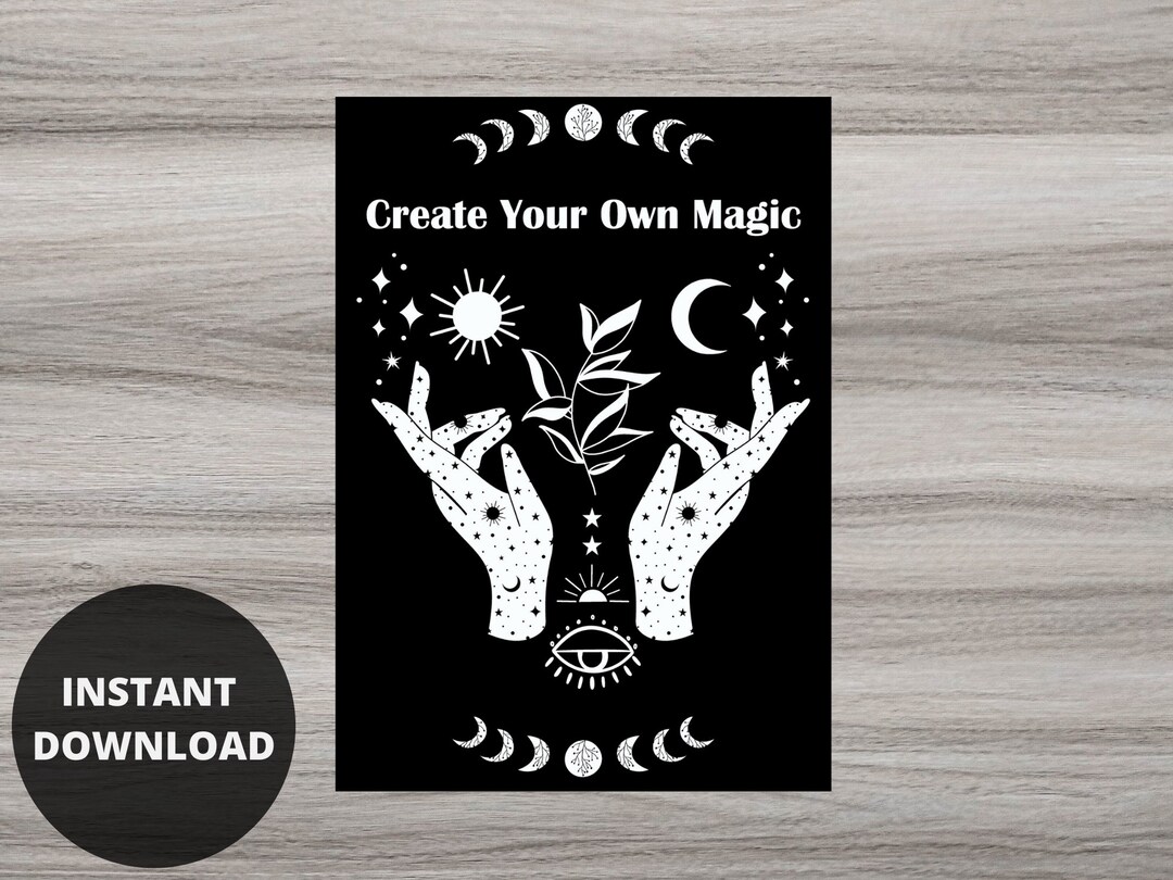 Witchy Wall Art | Printable | Witchy Decor | Gift | Altar Decor | Black ...