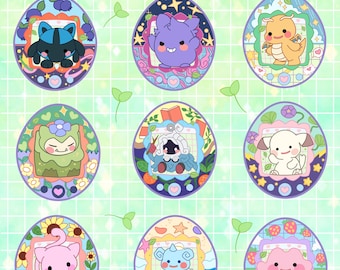 Anime Chibi Stickers: Clipart Bundle -  Print Design, Planner Sticker, Keychain (PNG, EPS, SVG Files)