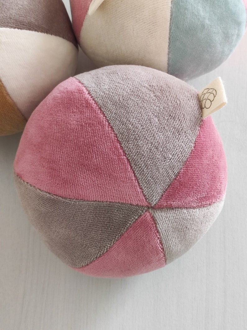 Ball soft toy ball organic cotton ball fabric ball toy baby toddler ball toy organic baby toy fabric ball organic baby product image 1