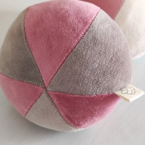 Ball soft toy ball organic cotton ball fabric ball toy baby toddler ball toy organic baby toy fabric ball organic baby product image 3