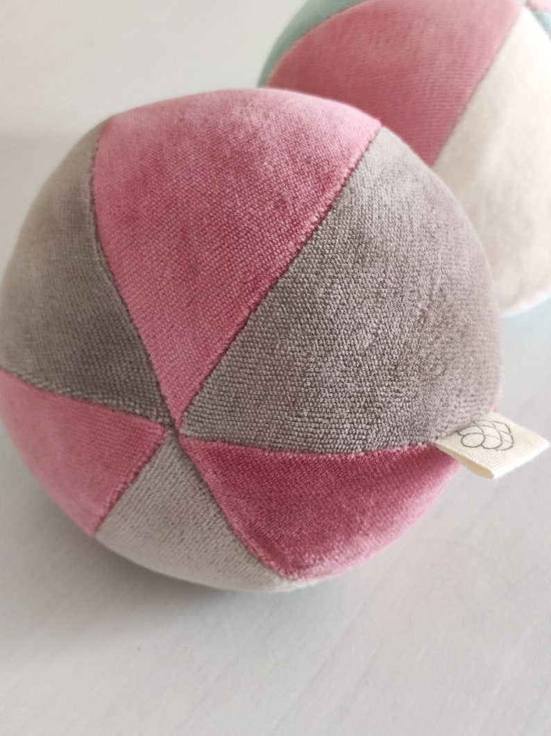 Ball soft toy ball organic cotton ball fabric ball toy baby toddler ball toy organic baby toy fabric ball organic baby product image 3