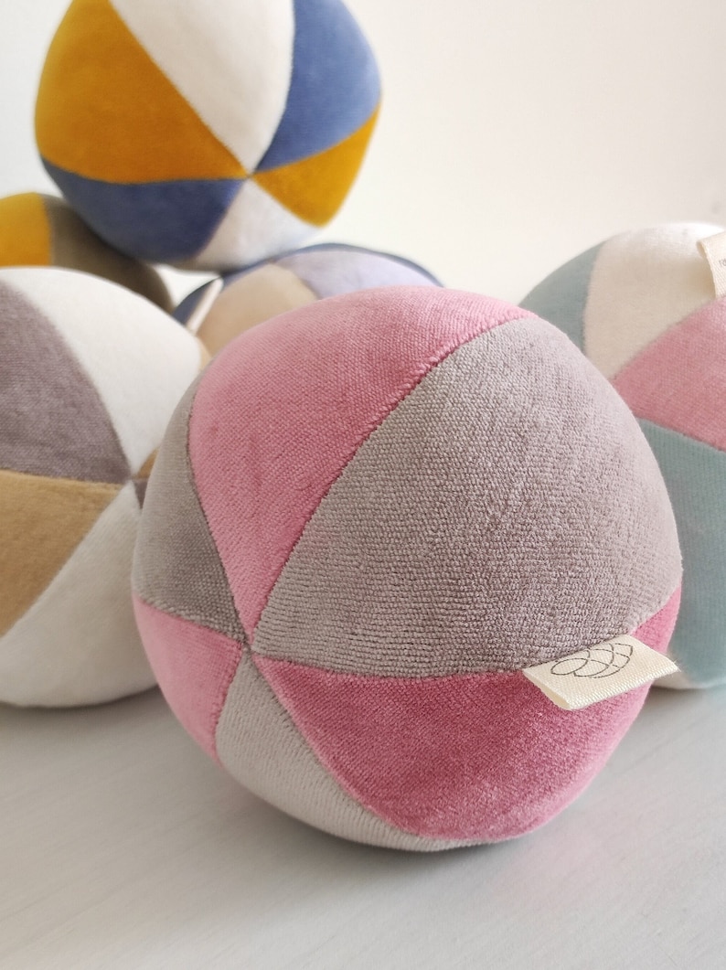 Ball soft toy ball organic cotton ball fabric ball toy baby toddler ball toy organic baby toy fabric ball organic baby product image 2