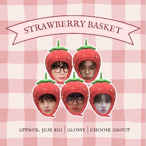 TXT, ENHYPEN, NCT Dream, Byeon Woo Seok Pacchetto adesivi fragola / Adesivi carini Coquette kpop / Pacchetto adesivi / domani x insieme