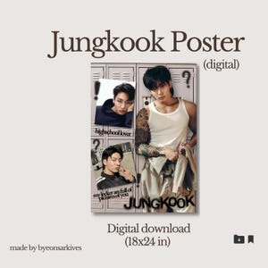 Jungkook BTS Poster: Kpop Wall Art (Digital Print)