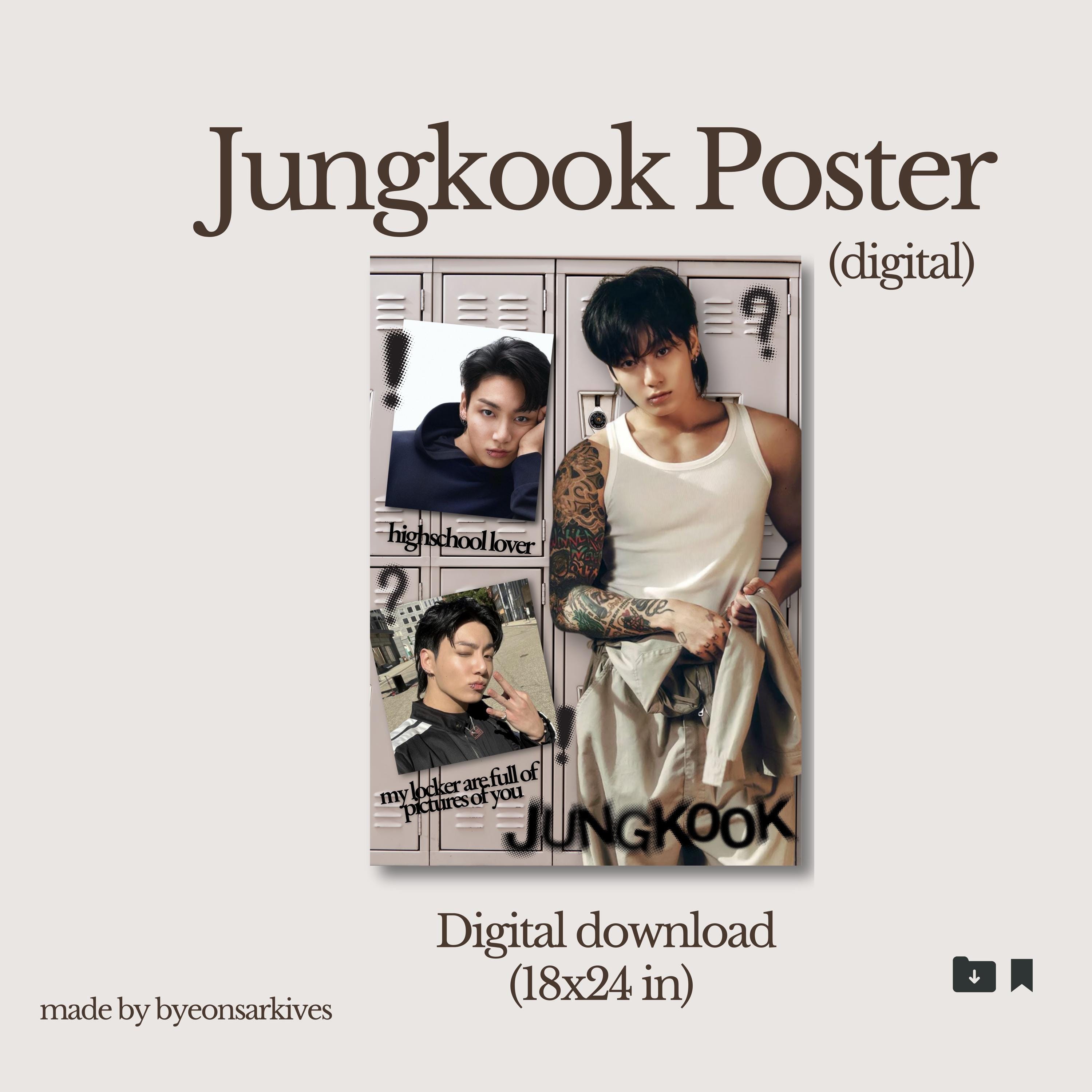 BTS グク　ポスター Jungkook BTS Poster: Kpop Wall Art (digital Print) - Etsy