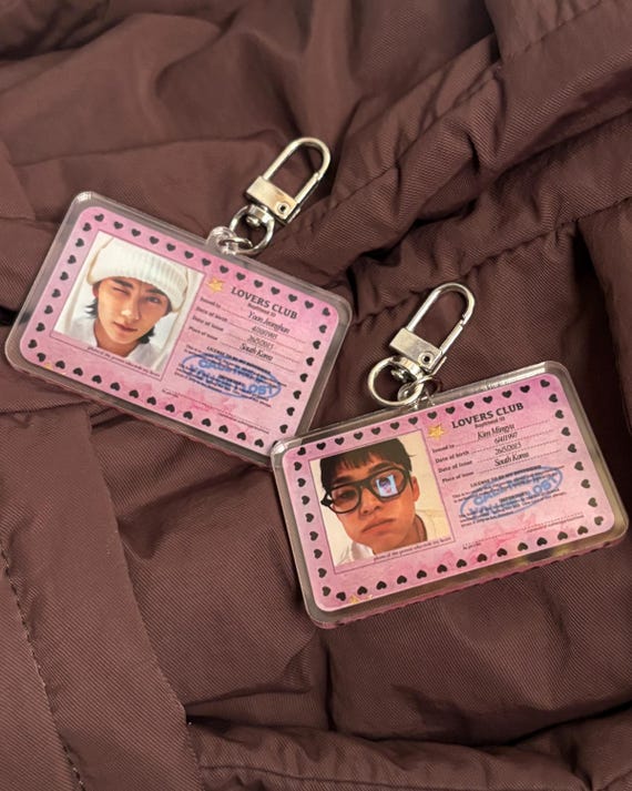 SEVENTEEN Jeonghan Mingyu ID Card Keychain - SVT Fanmade Merch - Etsy