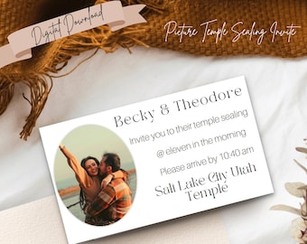 Fotostempel Versiegelung Einladungskarte: Hochzeitsankündigung (Digitaler Download)