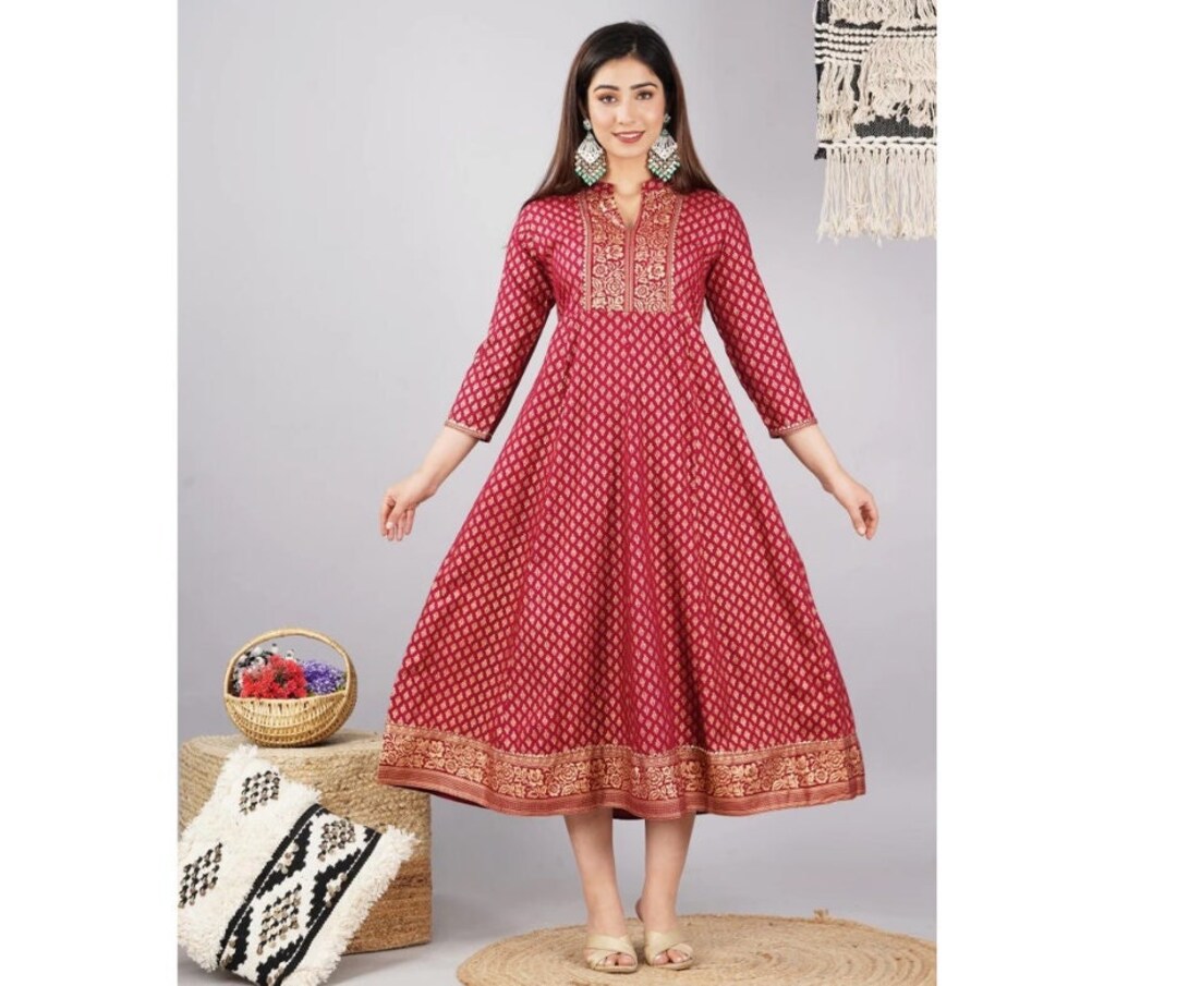 Anarkali Dress for Women Plus Size Indian Kurti Anarkali Etsy