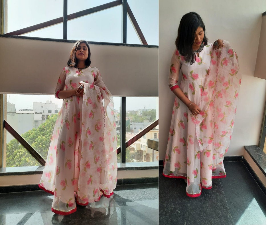 Plus Size Gown, Ethnic Dress for Women, Plus Size Wedding Dress, Designer  Anarkali Dupatta Set, Indian Dresses for Women 