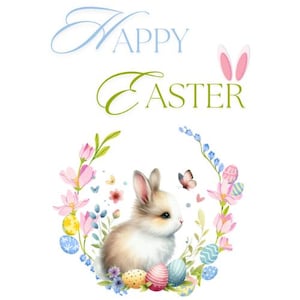 Digital or Printable Card - Happy Easter - Happy Easter Greeting Card