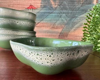 Vintage | Tamac Pottery | Frosty Pine | MCM | Cereal Soup Bowl | Biomorphic |  1950’s | Organic Modernist | Oklahoma