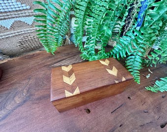Antique | Handmade | Inlaid Wood | Vintage | Box | Storage | Office | Desk | Dresser