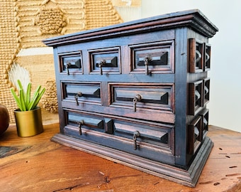 Beautiful | Vintage | Arts & Crafts | Mission | Masculine | Hand Made | Wooden | Jewelry | Dresser | Box | Cabinet