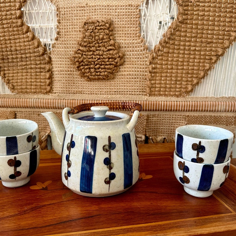 Stoneware Tea Set - Etsy