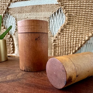 Antique | Treenware | Treen | Turned Wood | Containers | Cylinders | Storage | Vintage | Box