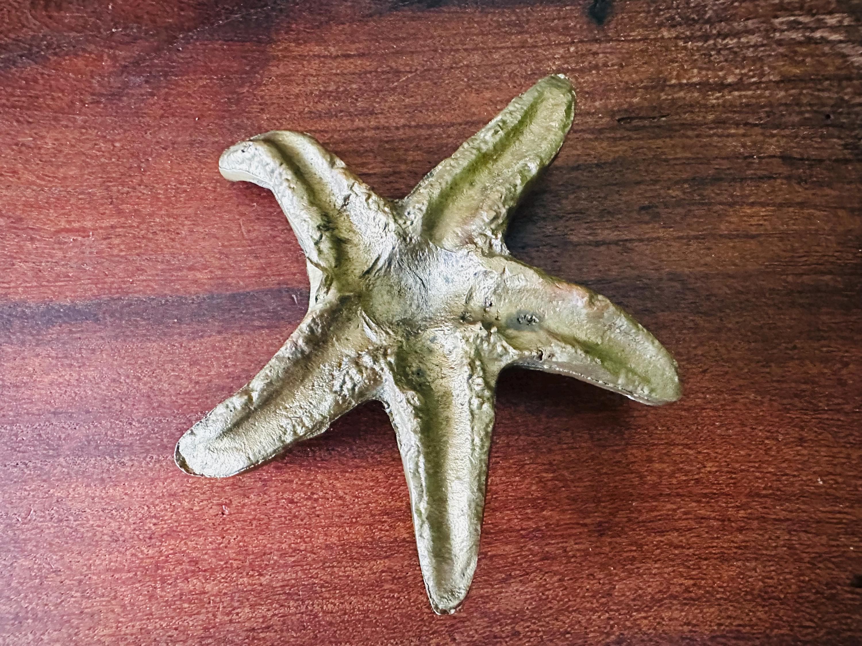 金属製 海洋生物 アンティーク雑貨　真鍮　ヒトデ　貝　ヤドカリ　ペーパーウェイト 金属製 海洋生物 アンティーク雑貨 真鍮 ヒトデ 貝 ヤドカリ