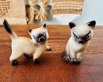 Early HTF Hagen Renaker Siamese Cats - Cat Walking & Cat Sitting