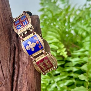 French army 40s ミリタリーブレスレット Vintage | WWII | 1940's | Enamel | France | Souvenir | Tourist