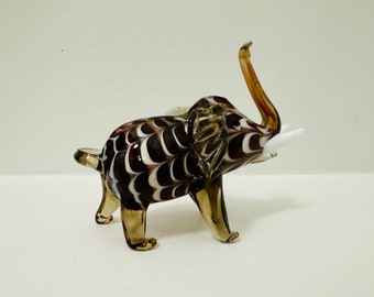 Fitz and Floyd Glass Menagerie Elephant Art Glass Original