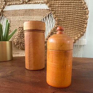 Antique | Treenware | Turned Wood | Containers | Cylinders | Storage | Vintage | Box