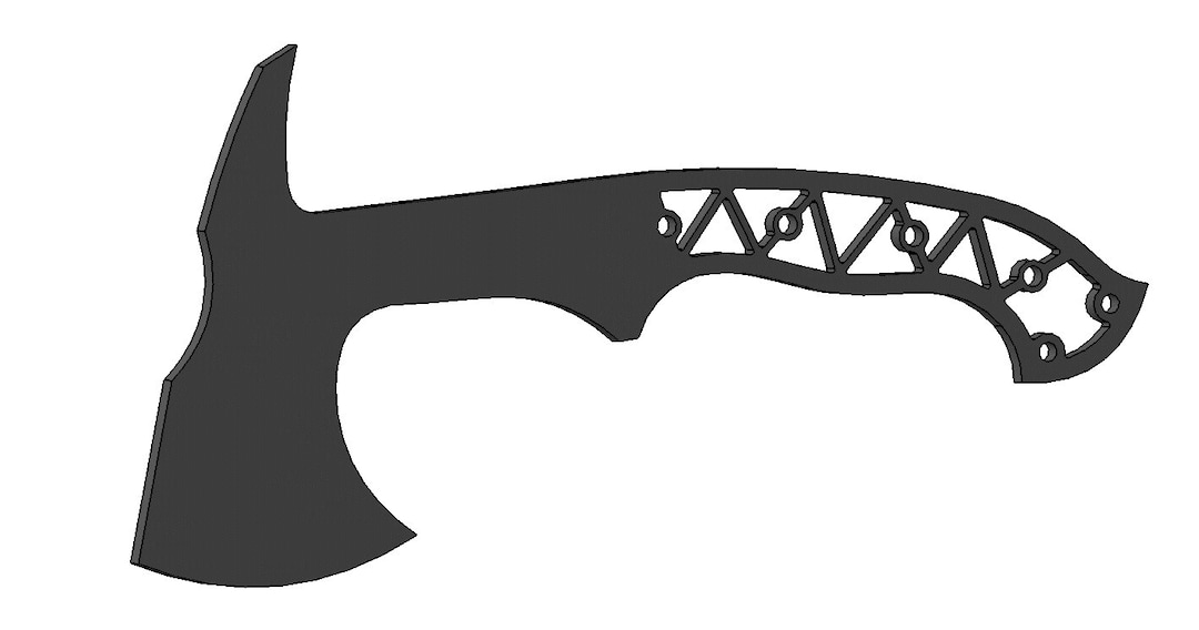 Custom Craft Survival Axe Blueprint Dxf Laser Etsy