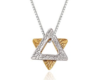 SUPPORT ISRAEL, Star Of David Necklace, Jewish Necklace, Delicate Gold Necklace, Unique Dainty Necklace, Spiritual Jewelry, David Shield