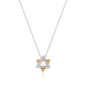 SUPPORT ISRAEL, Magen David Halskette, Davidstern Halskette, Jüdische Halskette, Schutzanhänger Halskette, Handgemacht aus Israel, Unisex